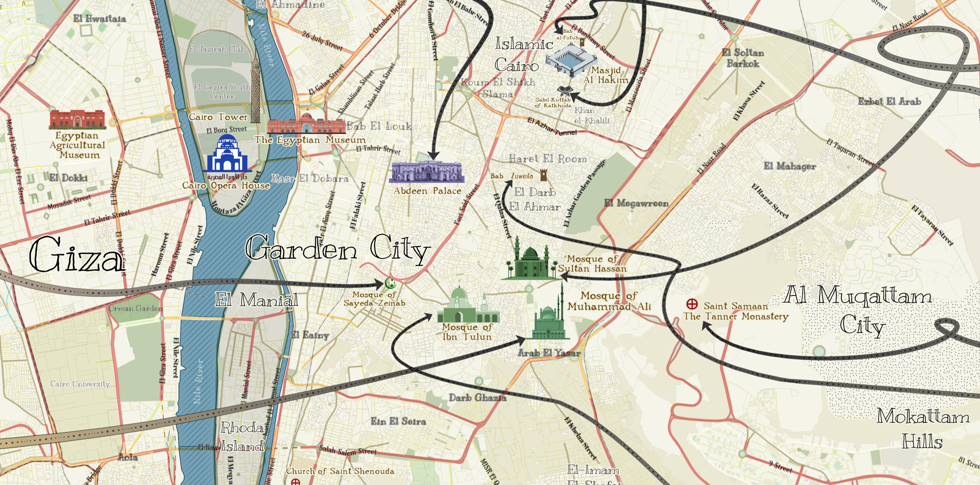 Old Cairo Egypt Map Explores A Century Of History Old Cairo Egypt Map Explores A Century Of History