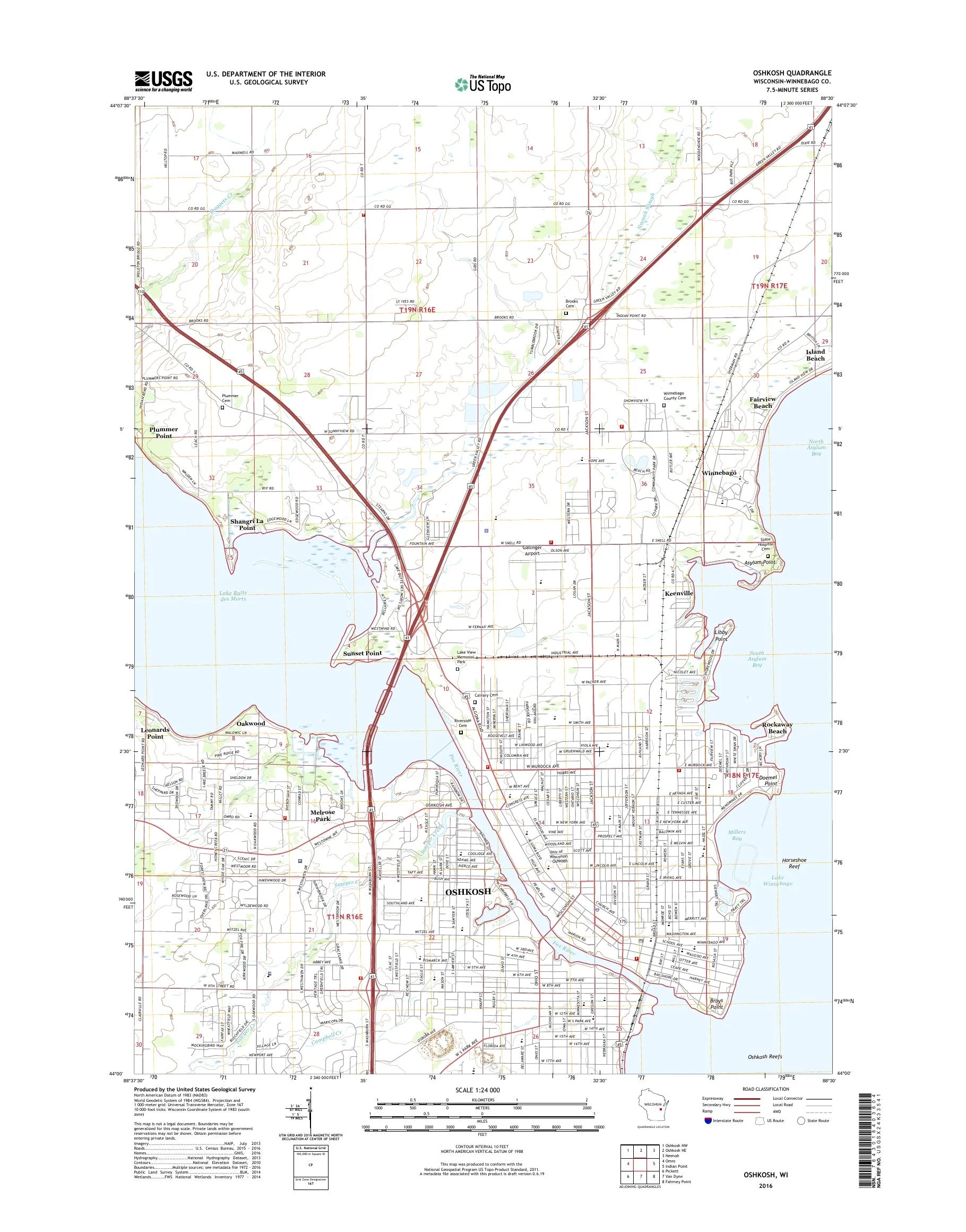 oshkosh city map oshkosh city map