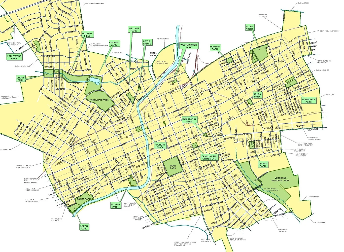 york pa city map
