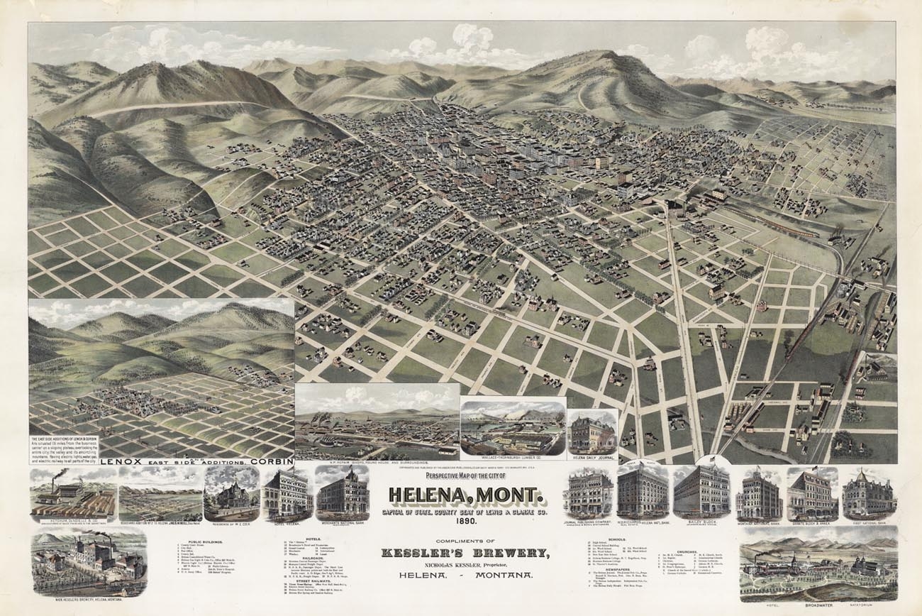 Perspective Map Of The City Of Helena Mont Capital Of State County Seat Of Lewis And Clarke Co 1890 The Old Print Shop Perspective Map Of The City Of Helena Mont Capital Of State County Seat Of Lewis And Clarke Co 1890 The Old Print Shop