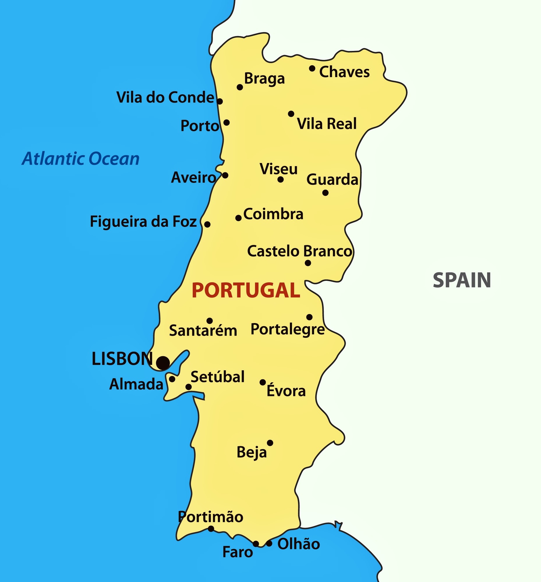 portugal city map