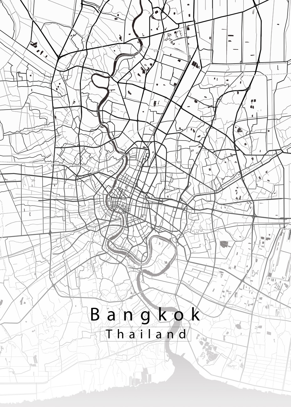 map of bangkok city thailand