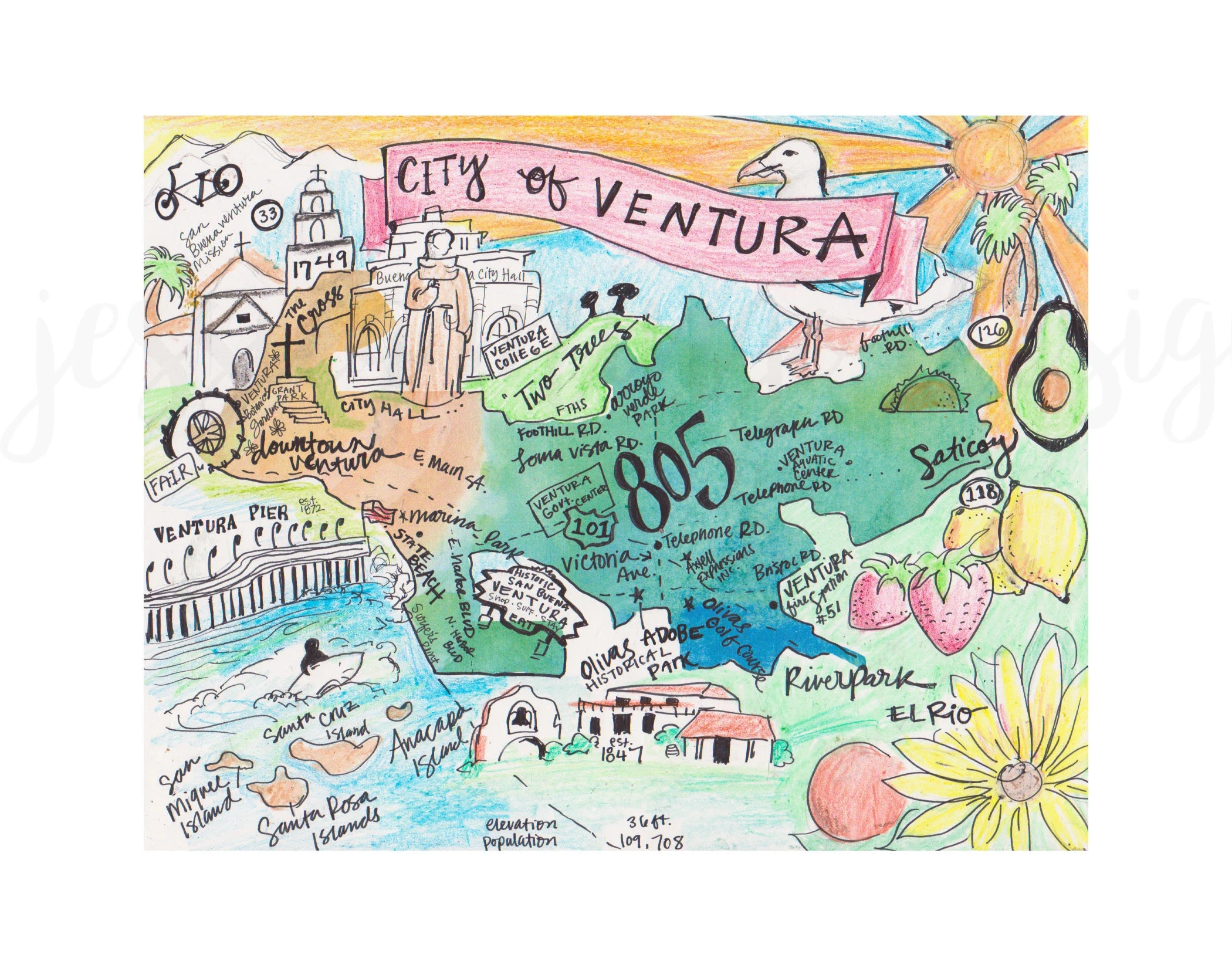 map of the city of ventura map of the city of ventura