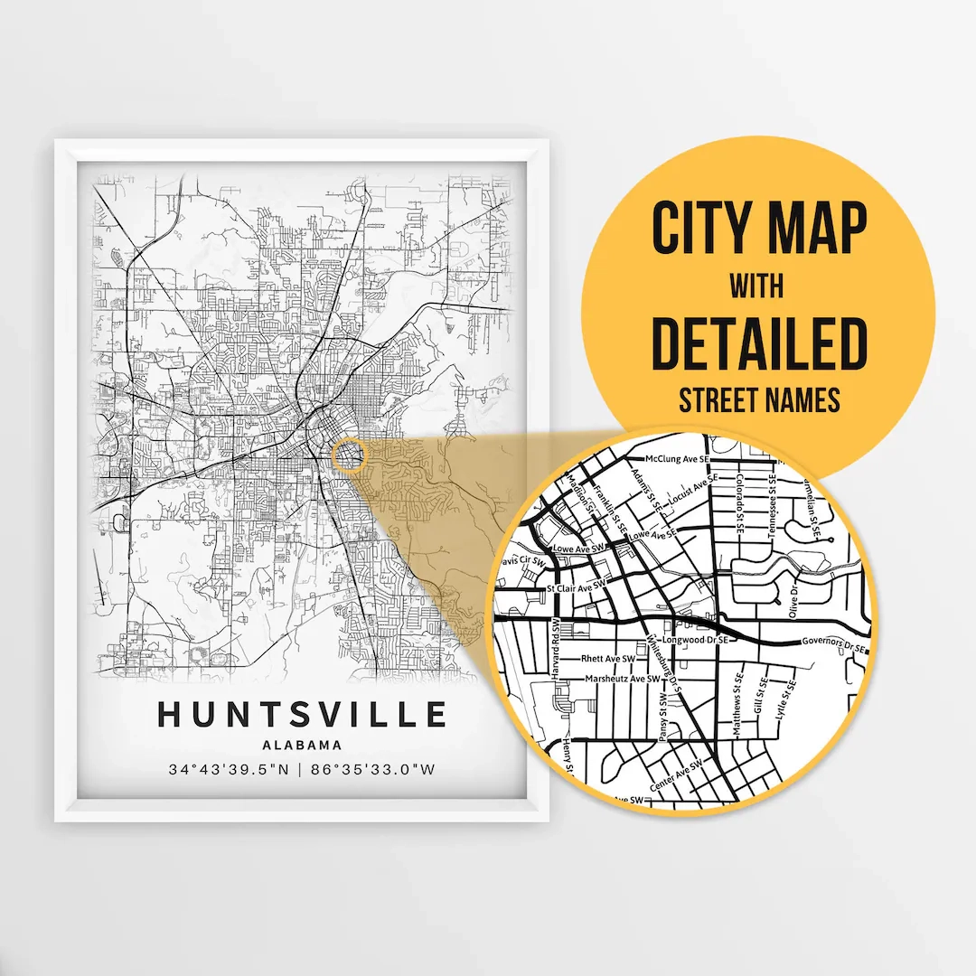 huntsville al city map huntsville al city map