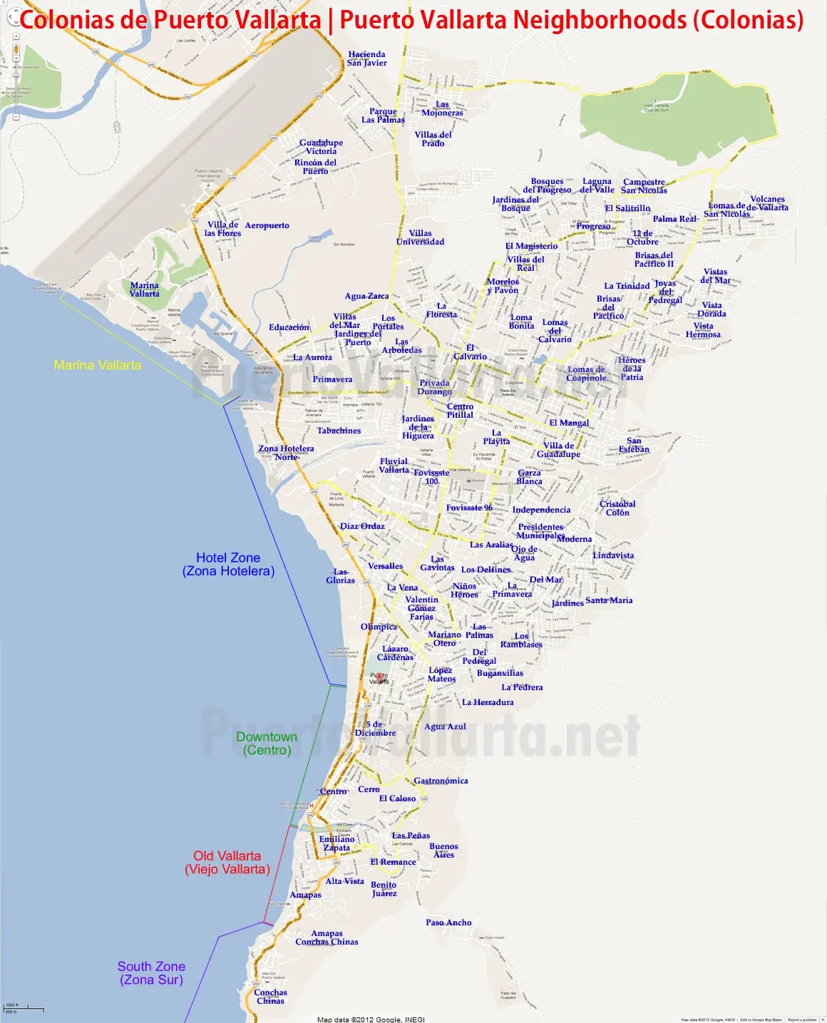 city map of puerto vallarta