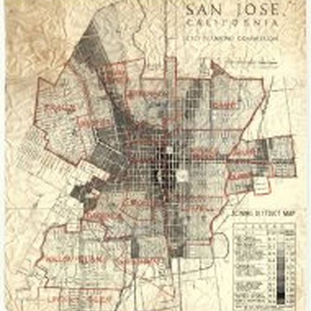 San Jose City Planning Commission Zoning Map Showing Zoning And School Districts Calisphere San Jose City Planning Commission Zoning Map Showing Zoning And School Districts Calisphere