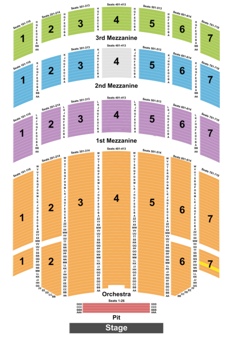 Seating Chart Radio City Music Hall Manhattan New York