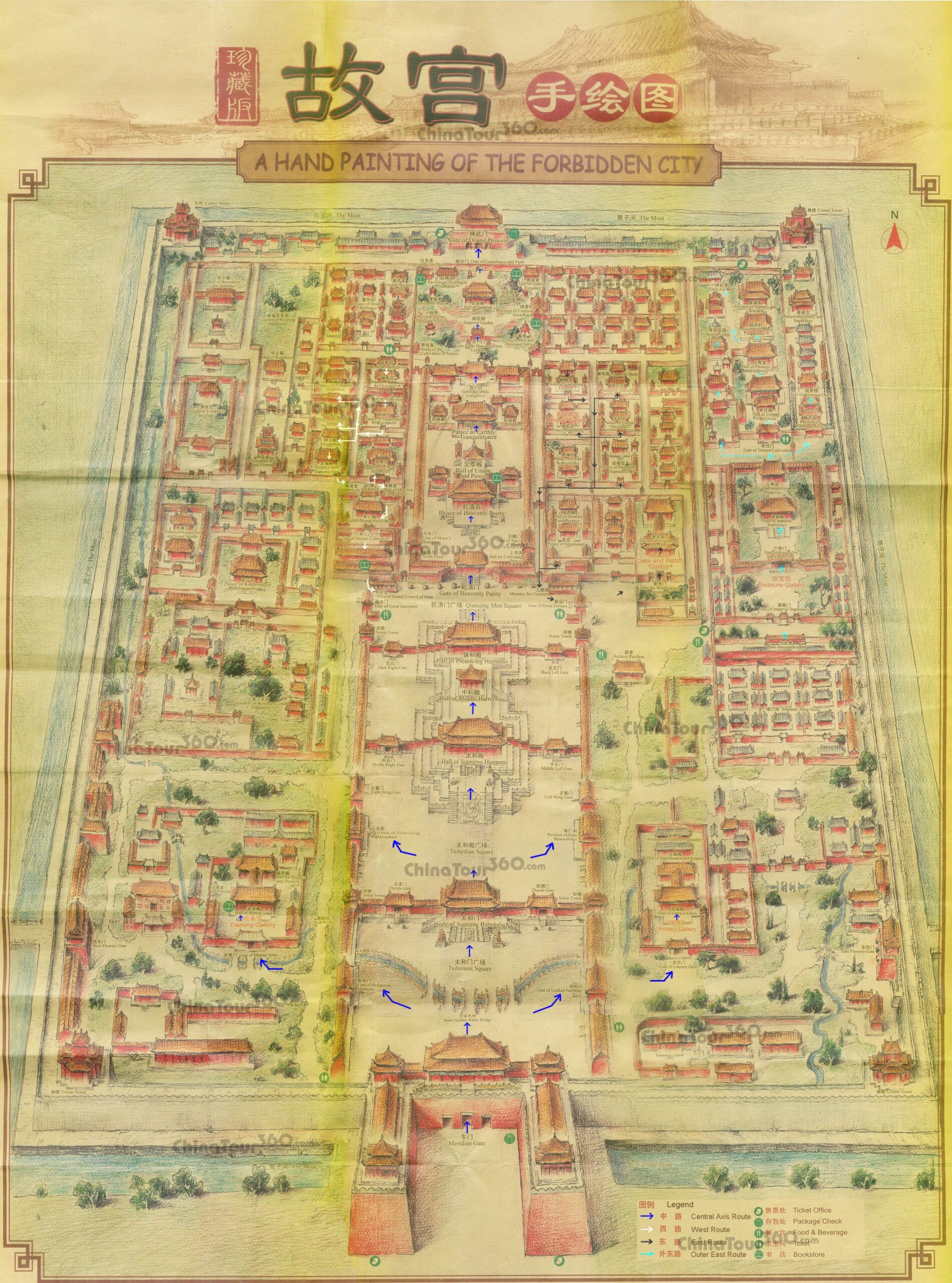 forbidden city in china map forbidden city in china map