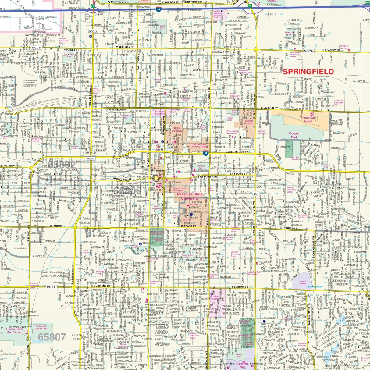 Springfield MO Wall Map Shop City County Maps Ultimate Globes Springfield MO Wall Map Shop City County Maps Ultimate Globes