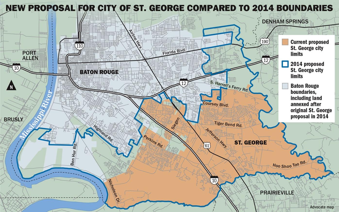 St George Map Get Detailed View Of Adjusted Boundaries Of Proposed New City News Theadvocate