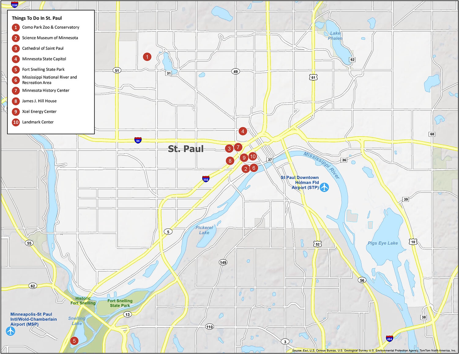 St Paul Map Minnesota GIS Geography