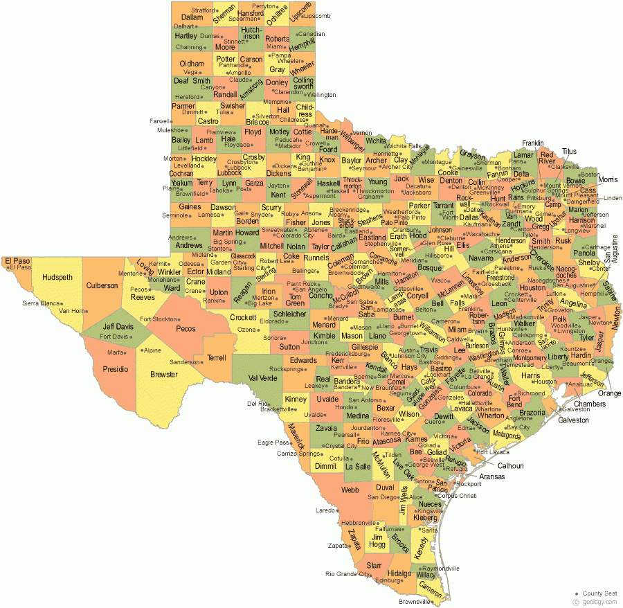 central texas map with cities