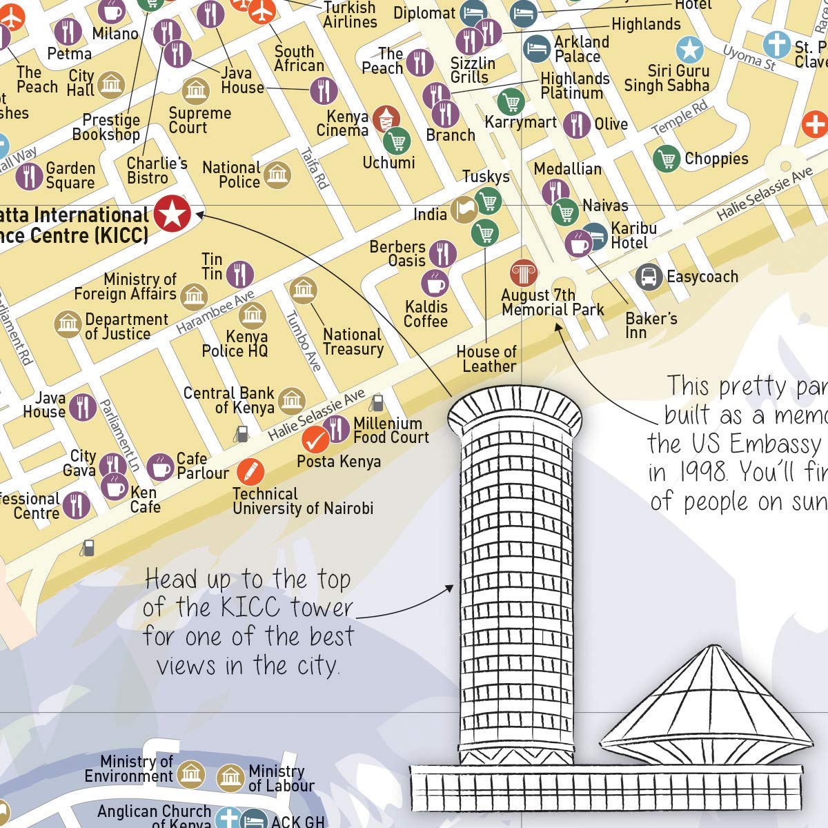 The Map Nairobi Amazon sg Office Products