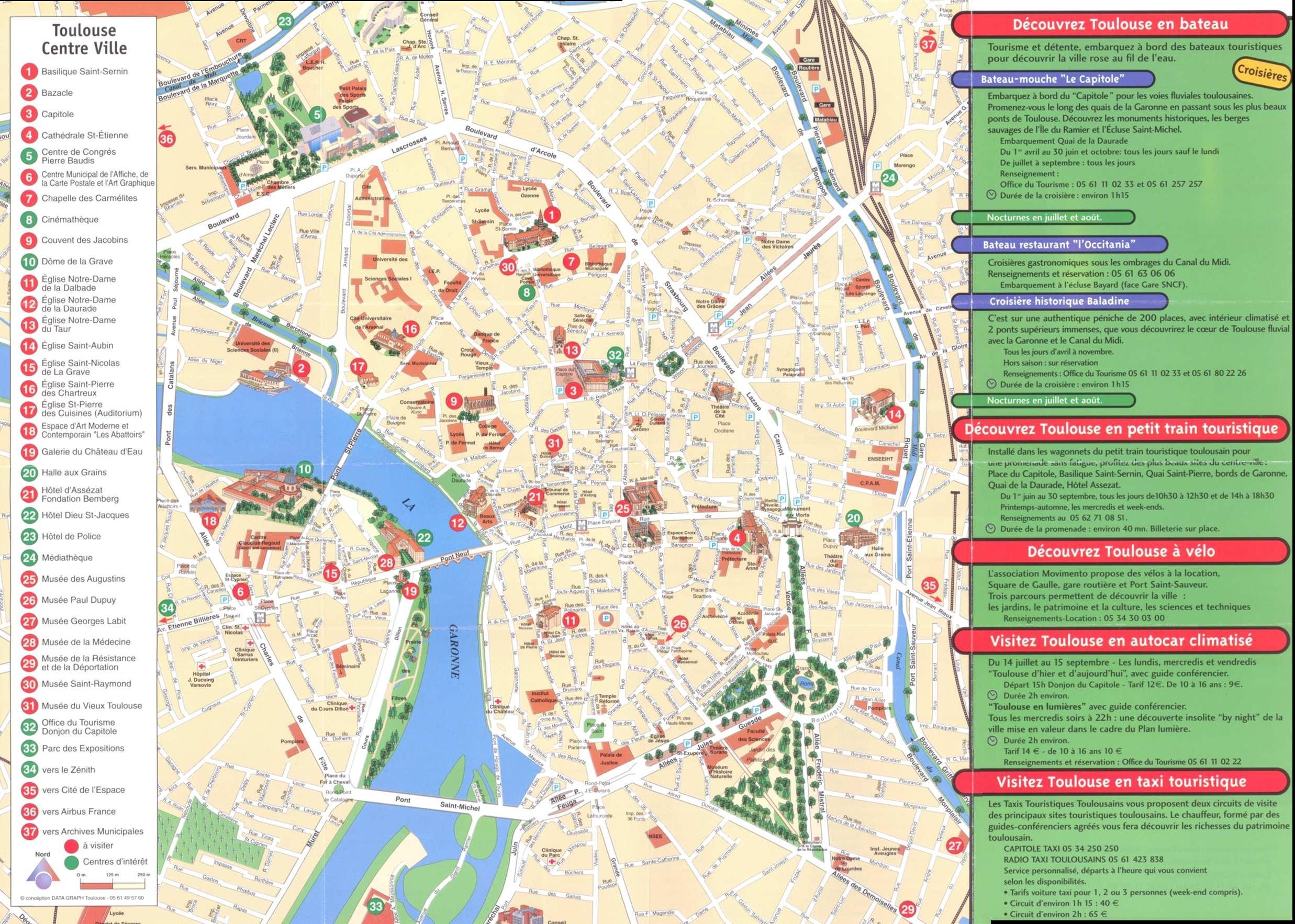 Toulouse City Map Map Of Toulouse City Occitanie France Toulouse City Map Map Of Toulouse City Occitanie France