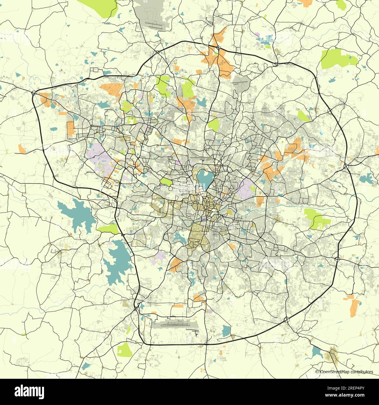 Vector City Map Of Hyderabad Telangana India Stock Vector Image Art Alamy