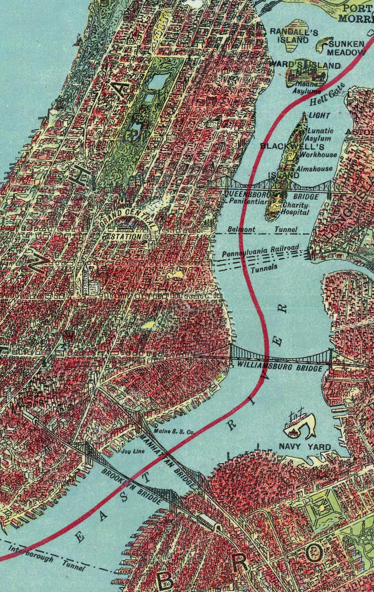 Vintage Map Of New York City 1909 Examining And Exploring New York City Historical Blog