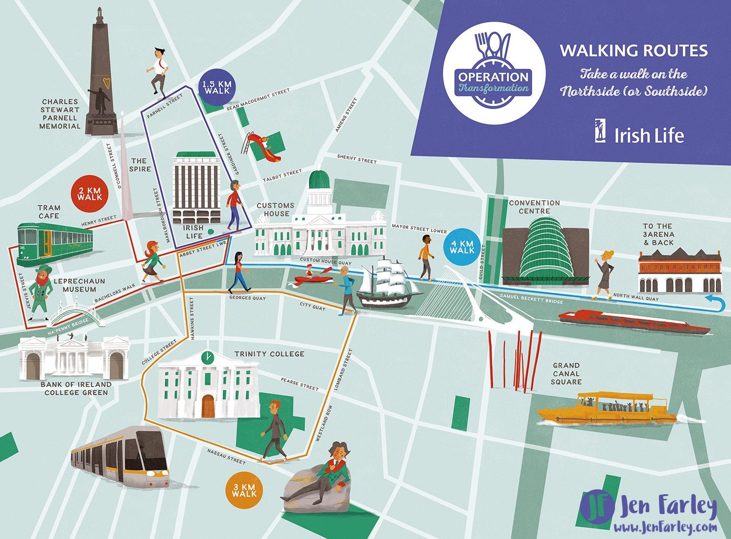 dublin ireland map of city