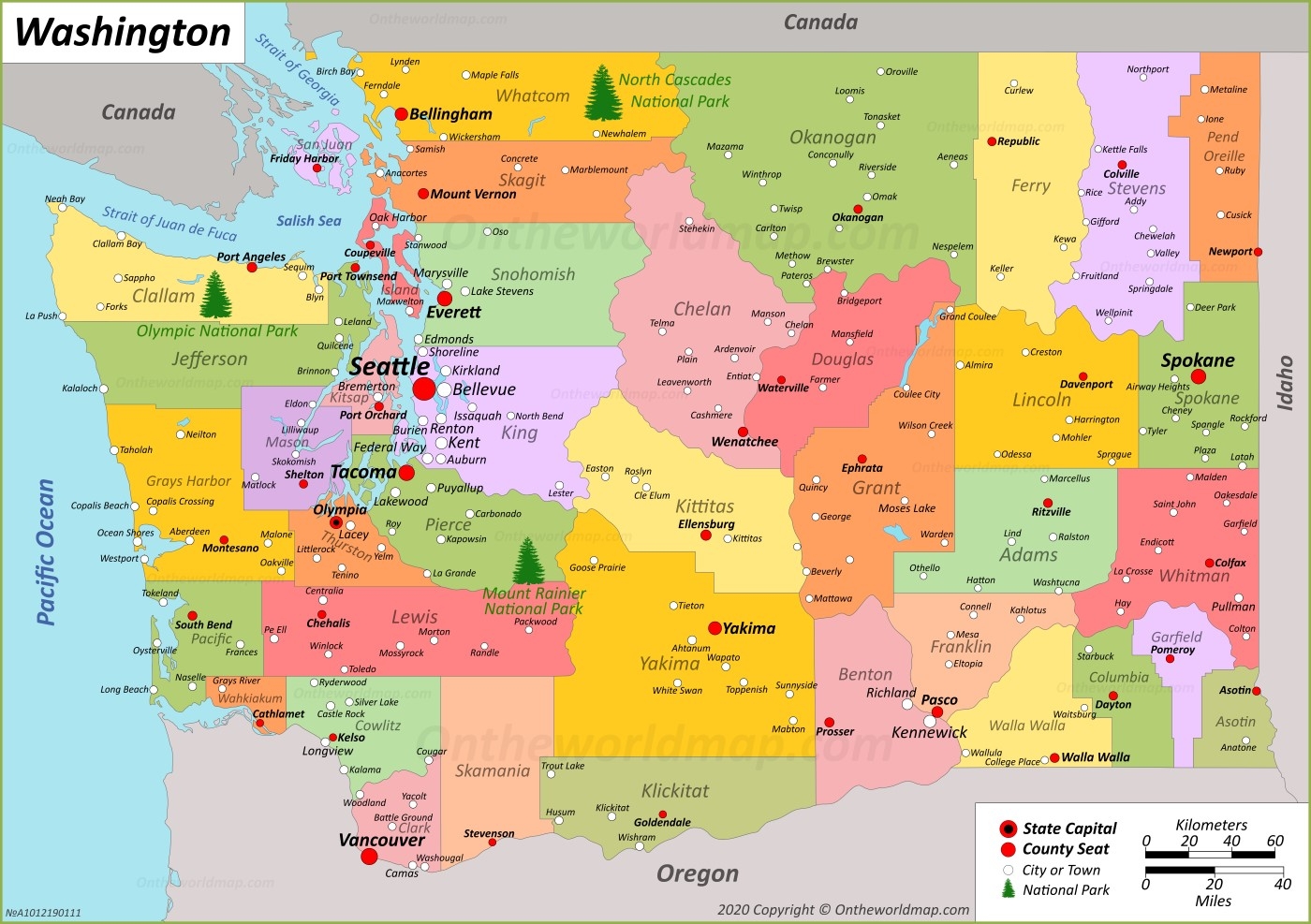 Washington State Map USA Discover Washington WA With Detailed Maps