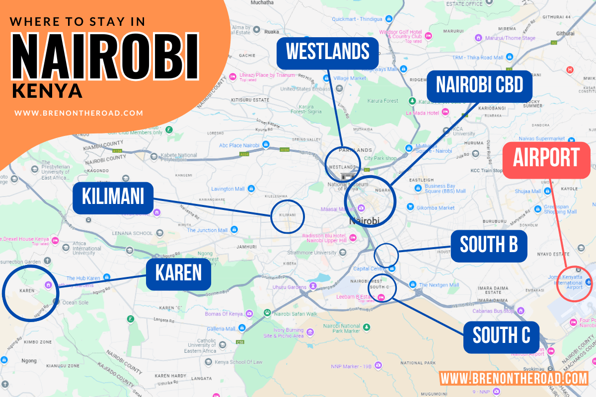nairobi city centre map