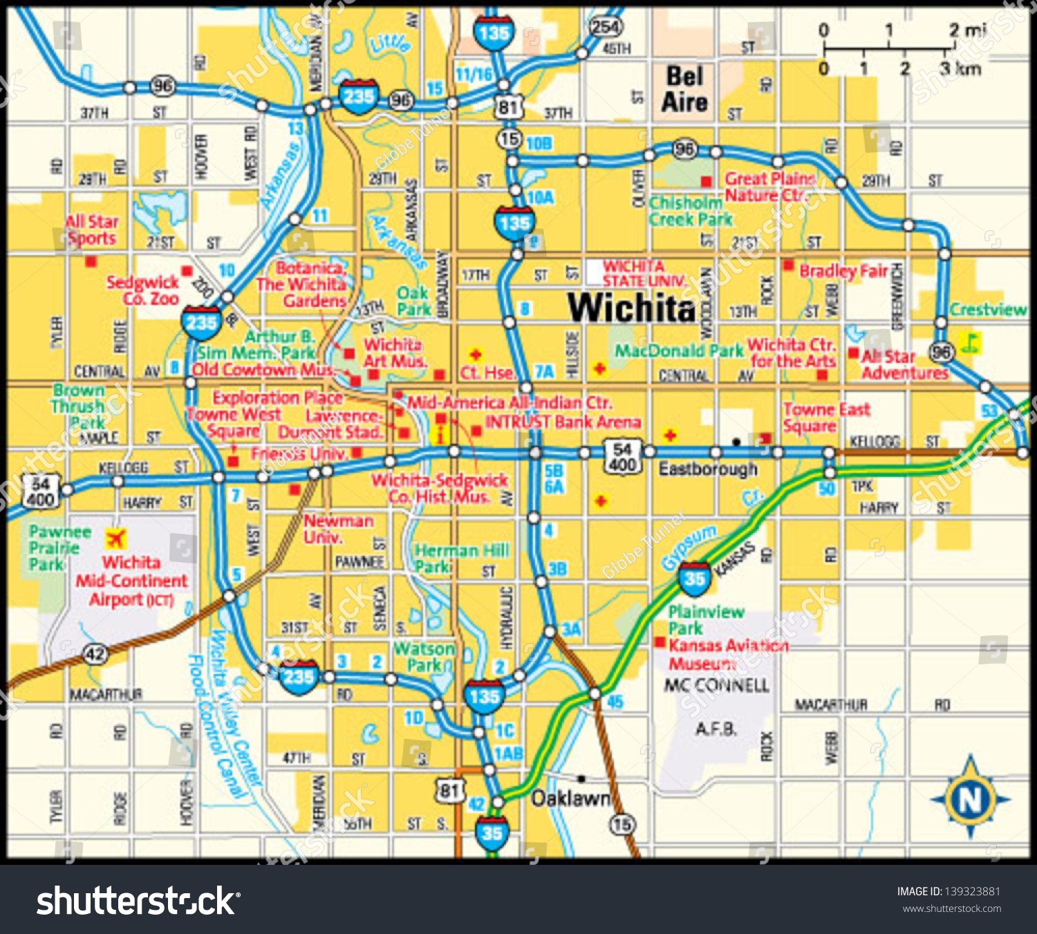 Wichita Kansas Area Map Stock Vector Royalty Free 139323881 Shutterstock Wichita Kansas Area Map Stock Vector Royalty Free 139323881 Shutterstock