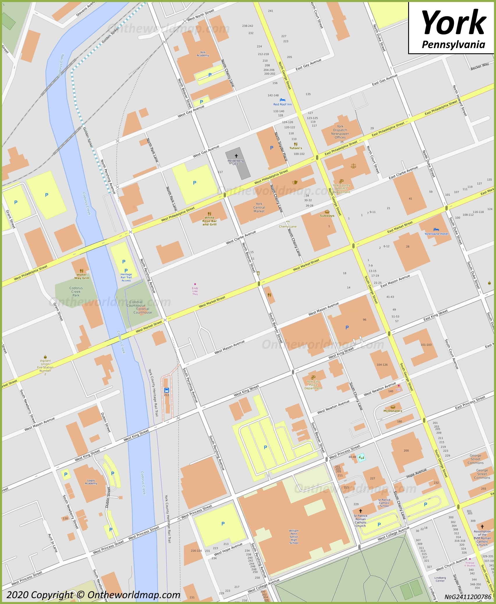 York Map Pennsylvania U S Discover York PA With Detailed Maps