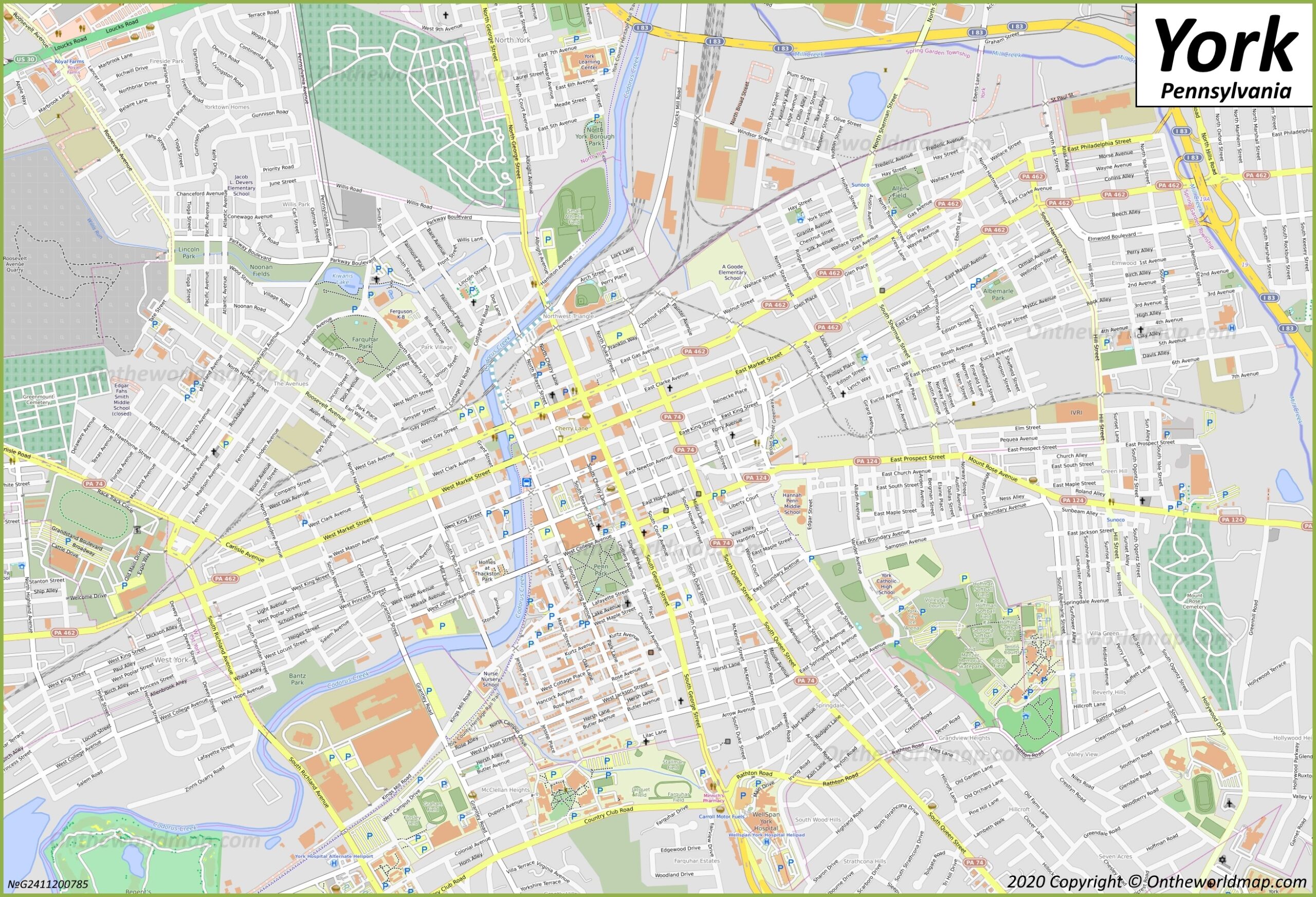 York Map Pennsylvania U S Discover York PA With Detailed Maps